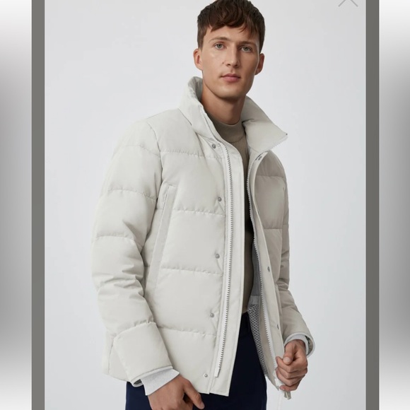 Canada Goose Wyndham Parka Humanature Men Medium- Greige/white - Picture 7 of 9